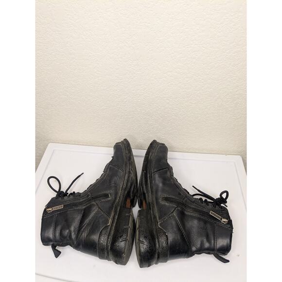 Harley Davidson Mens Slash Black Leather Boots 6 in Shaft 1 in Heel 93062 Size 7 - Picture 6 of 9